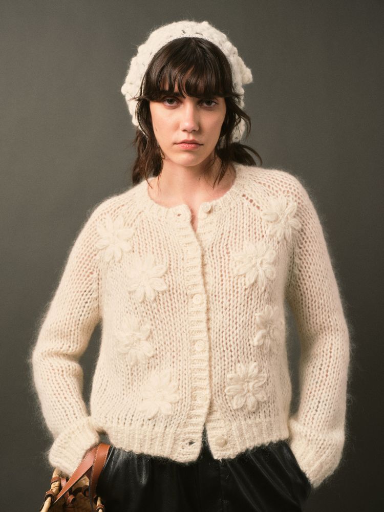 TOCL pure hand-made three-dimensional embroidery gentle style wool ...