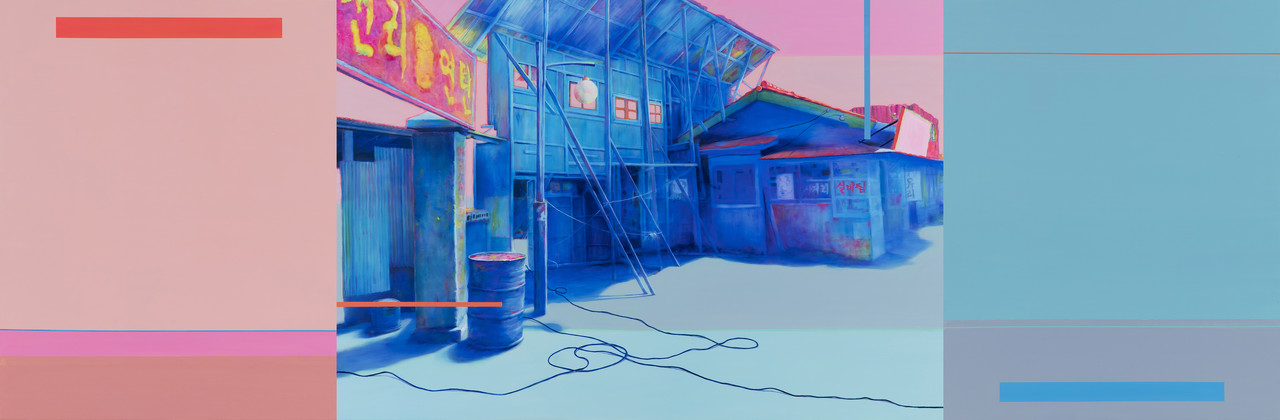 허삼관 씬21-7, oil on canvas, 112 x 342cm, 2021