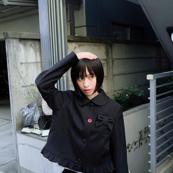 PETER PAN COLLAR RIBBON JACKET_BLACK 복제 : LO AXUAL OFFICIAL WEB SITE