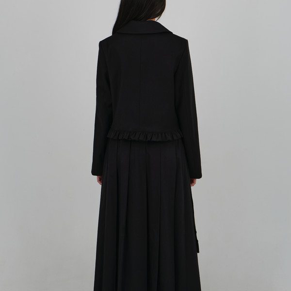 PETER PAN COLLAR RIBBON JACKET_BLACK (9차 재입고) : LO AXUAL