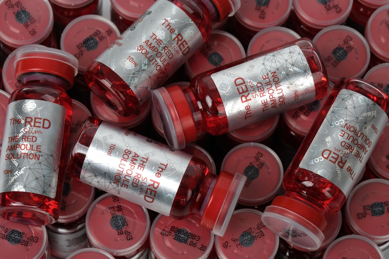 <p style="text-align:center; font-size:16px; margin-top:26px;">The RED Slim Ampoule Solution<br><span style="color:#666;">pricing inquiry</span></p>