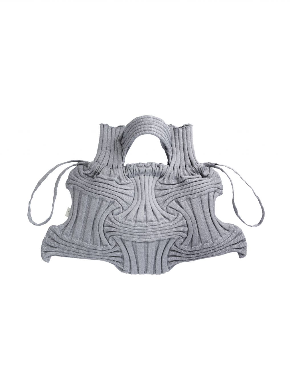 Big Bow Bag Glitter Silver : PLEATSMAMA: Sustainable Knit