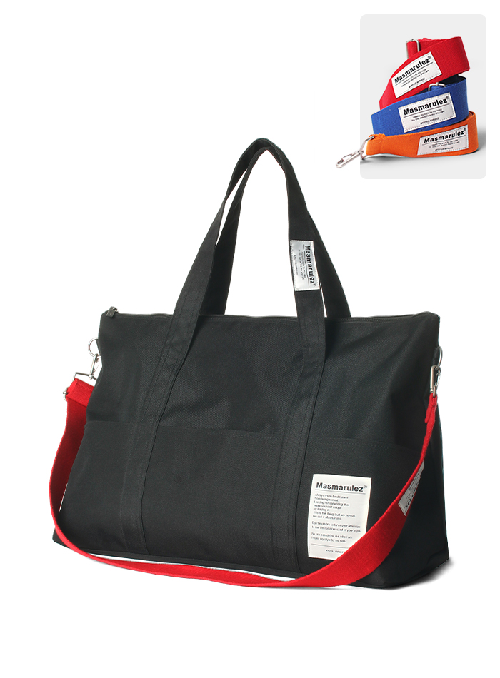 컬러숄더스트랩세트] Big travel bag _ Black : Masmarulez