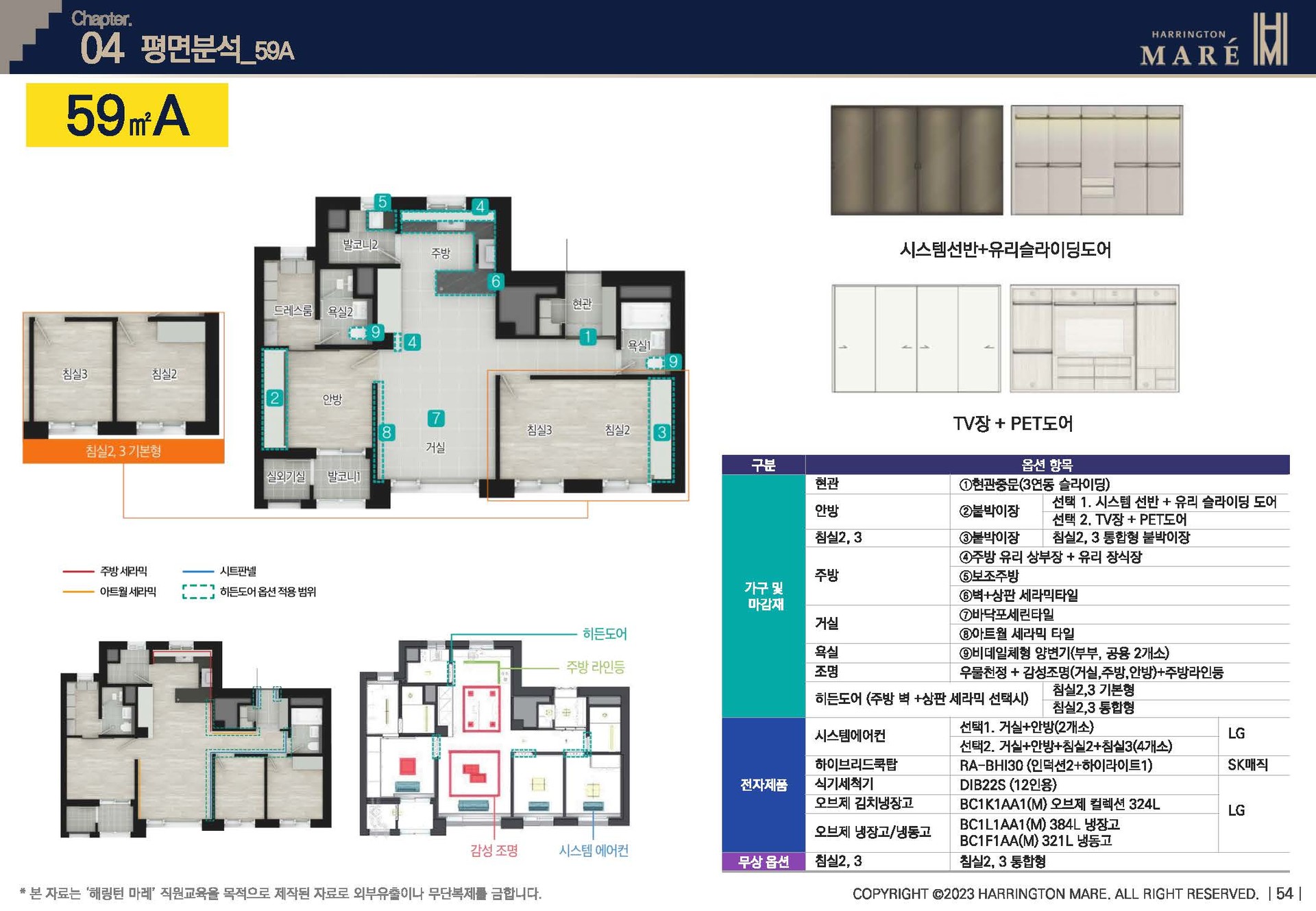 부산 남구 우암동 해링턴마레 59A㎡ 타입 아파트 평면도, 실속 있는 구조와 모델하우스 분양 정보