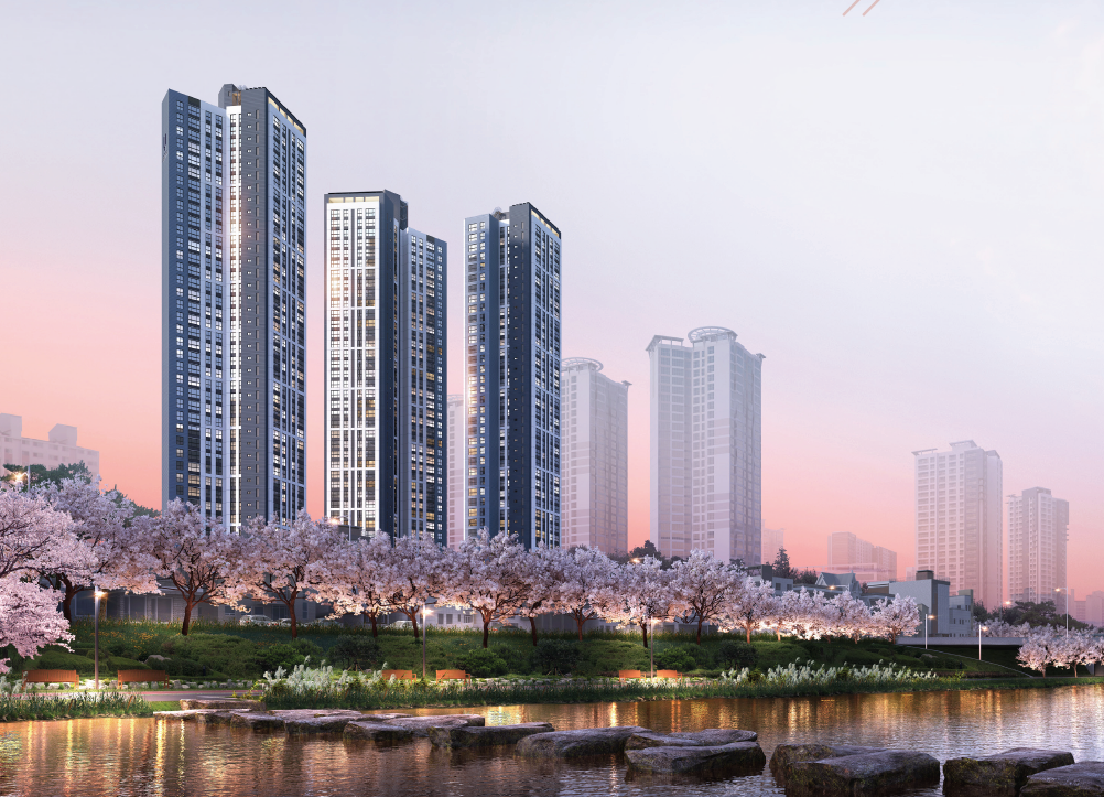 동래 반도유보라 모델하우스 제공 아파트 전경 이미지