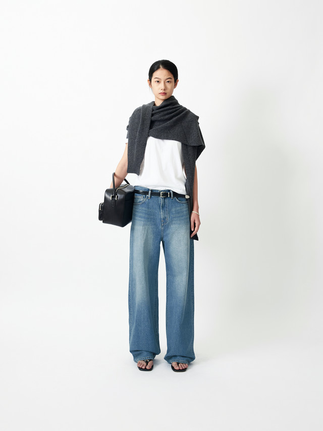 Mariam wide fit jeans mid blue wash