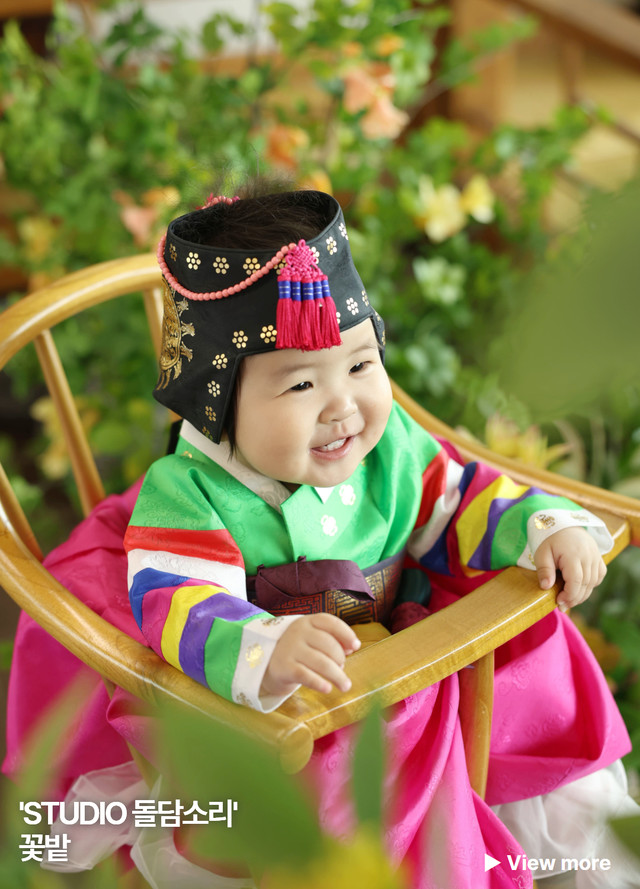 jw스튜디오 돌사진 컨셉 꽃밭