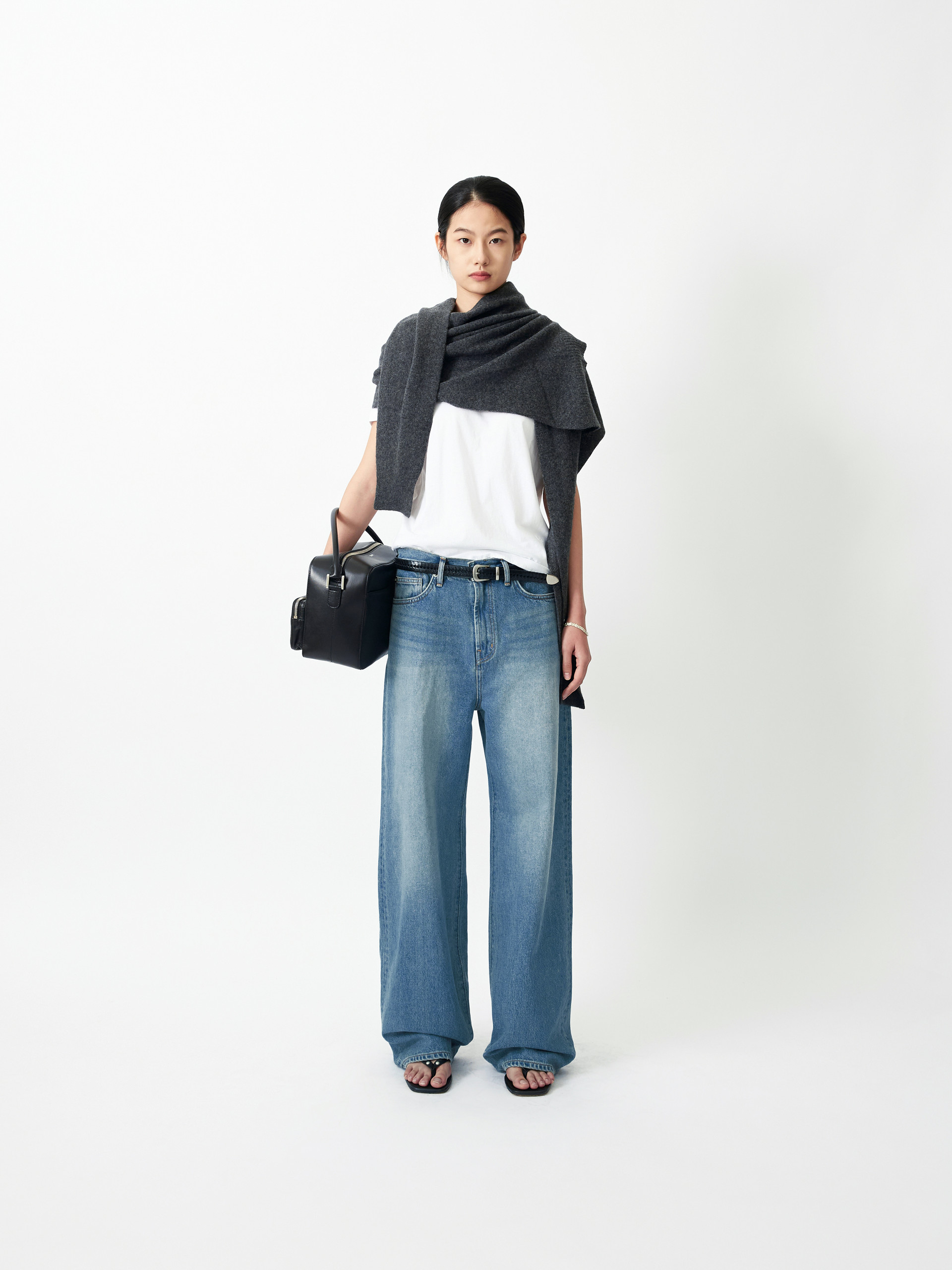 Mariam wide fit jeans mid blue wash