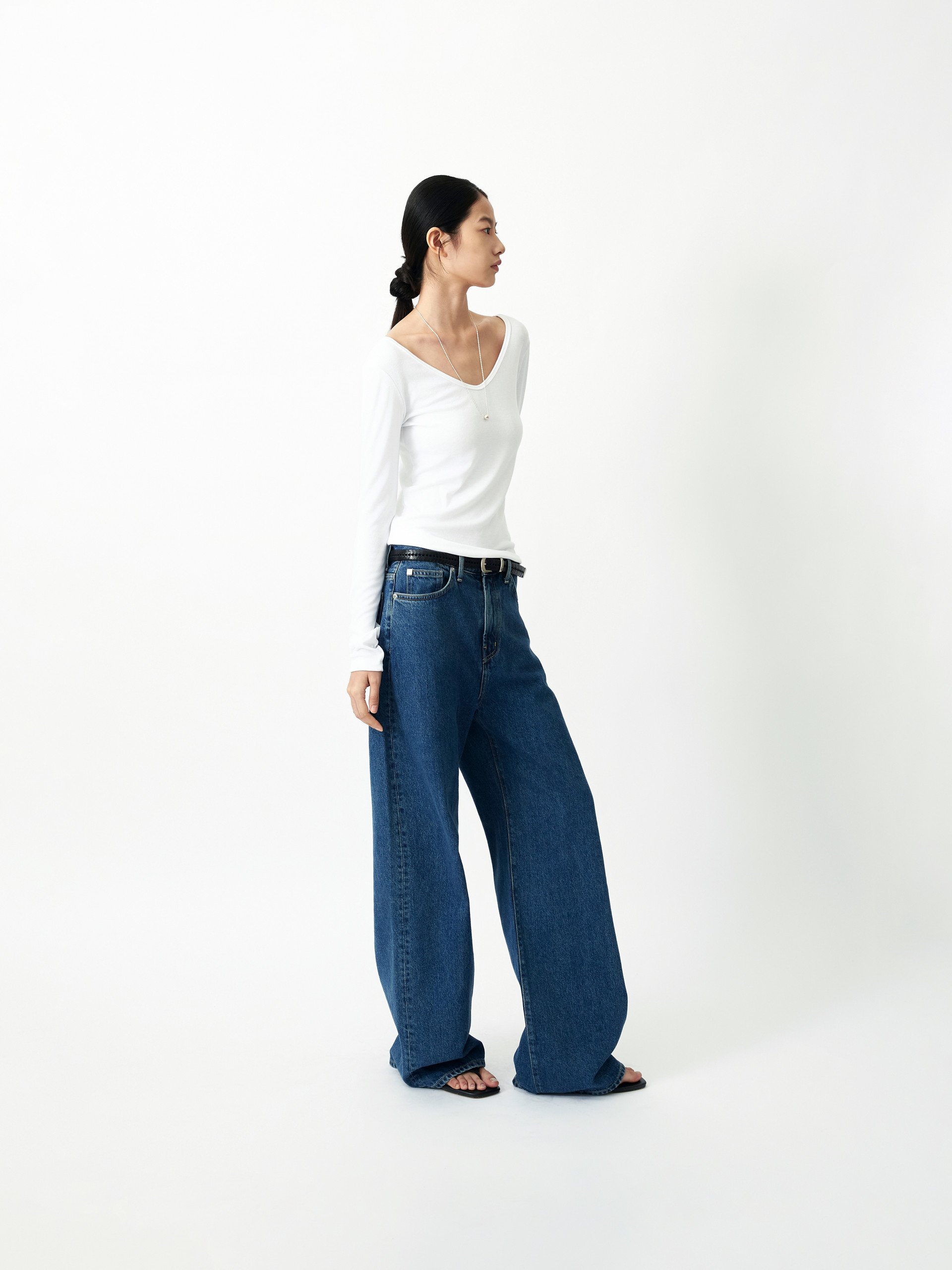 Mariam wide fit jeans oceanic blue