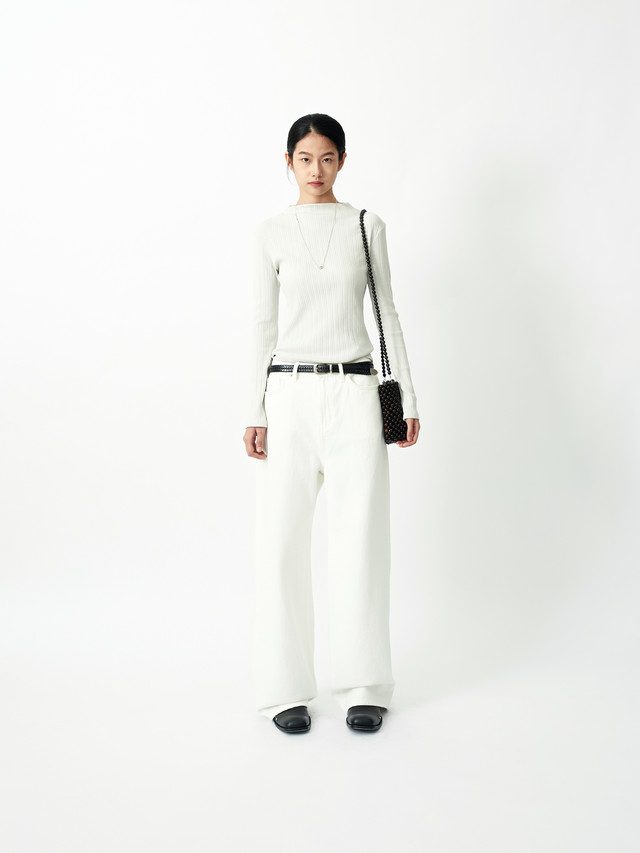 Mariam wide fit jeans white