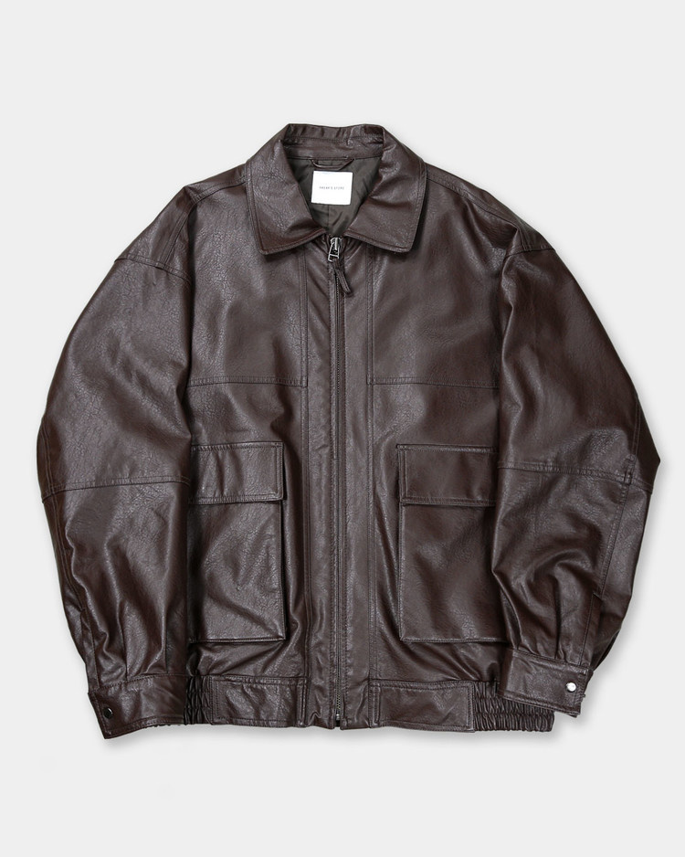 FREAK'S STORE Utility Leather Blouson Jacket : OCOZY(오코지)