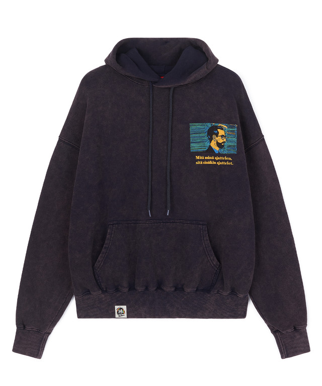 viesti x CONECT X EMBROIDERY SCREEN PRINT HOODIE_WASHED