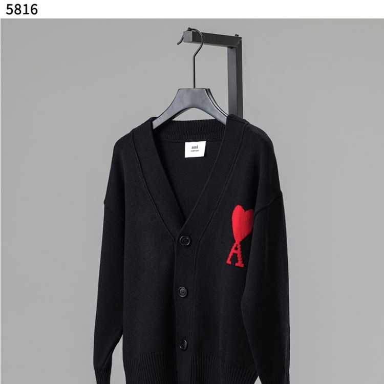 아미 [ami] 빅하트 로고 오버사이즈 인타르시아 가디건 명품창고