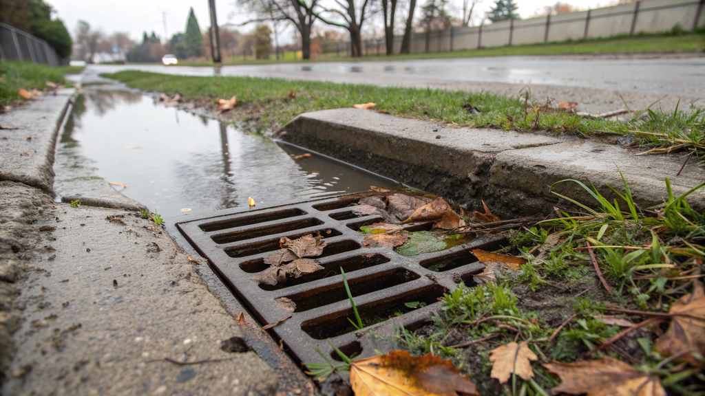 비 올 때마다 배수로가 막히고