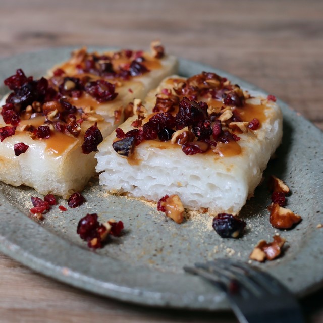 견과류올린 증편꿀구이