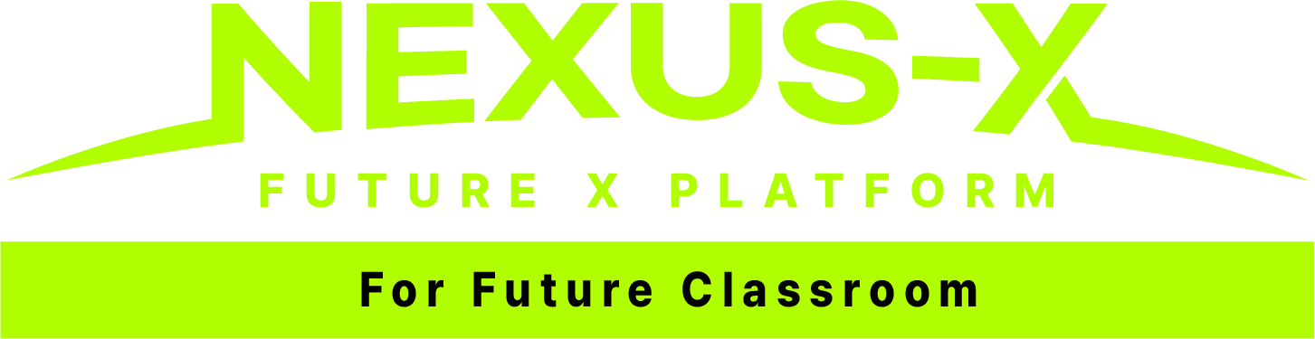 NEXUS-X 미래형 교실 시각 이미지