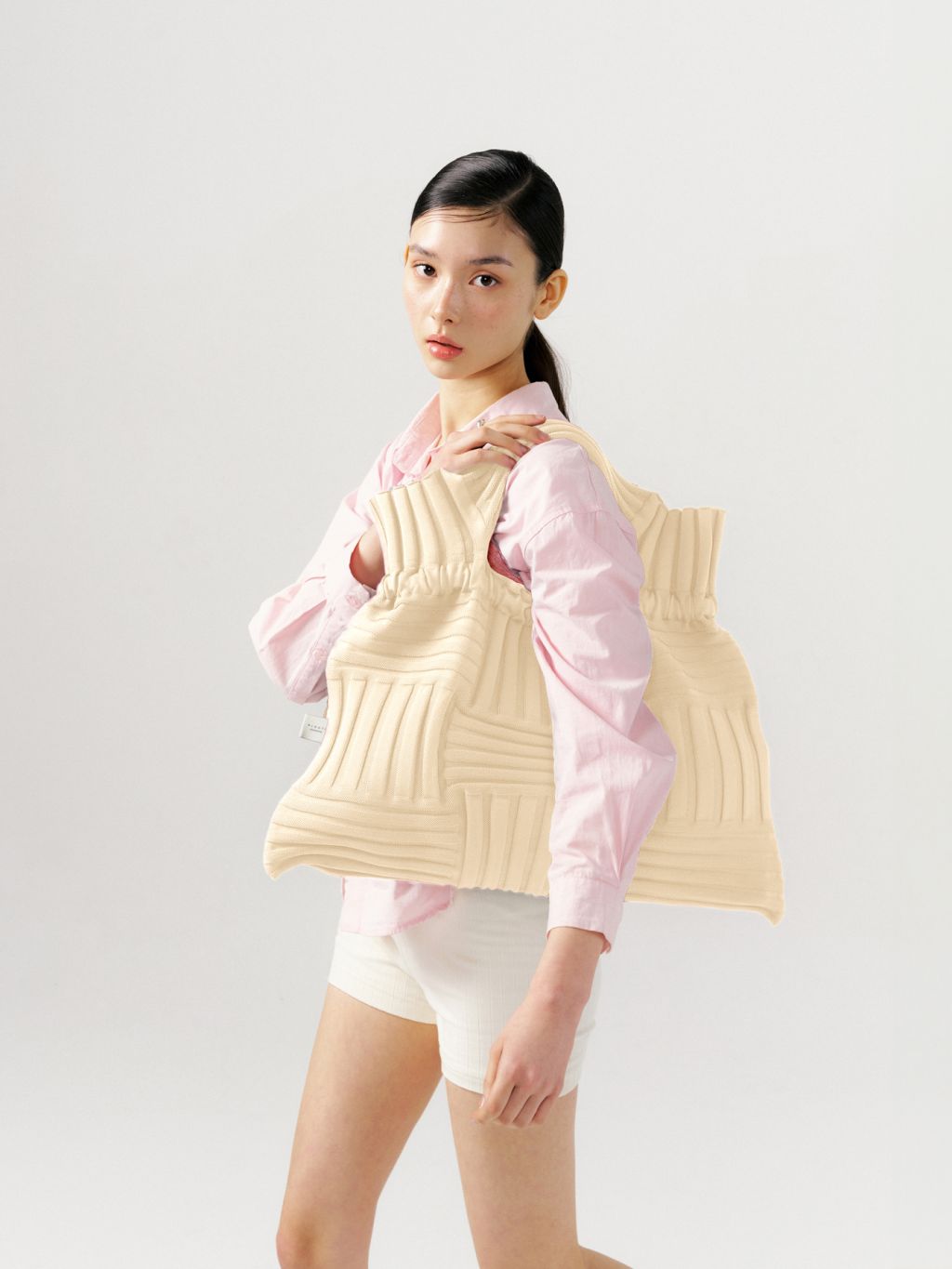 ビッグボウバッグ アイボリー : プリーツママ