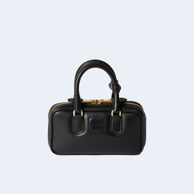 미우미우 미니 아르카디 가죽백 블랙