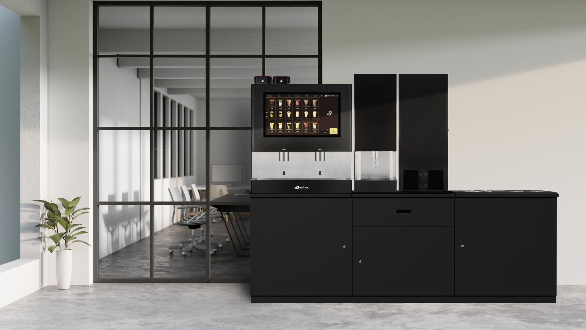 <p style="text-align: left; margin-left:20px;"><span style="font-size: 10px;"><span style="color: rgb(255,255,255);text-shadow: rgba(0,0,0, 3) 3px 3px 5px;">TECHNOLOGY MEETS ESPRESSO</span></p>   <p style="text-align: left; margin-left:20px;line-height: 0.7;"><span style="font-size: 20px; text-shadow: rgba(0,0,0,3)3px 3px 5px; color: rgb(255,255,255);">무인커피머신의</span></p> <p style="text-align: left; margin-left:20px;line-height: 0.7;"><span style="font-size: 20px; font-weight:800; text-shadow: rgba(0,0,0, 3) 2px 2px 5px;"><span style="color: rgb(255,255,255);">새로운 기준, 메일빈</span></span></p>