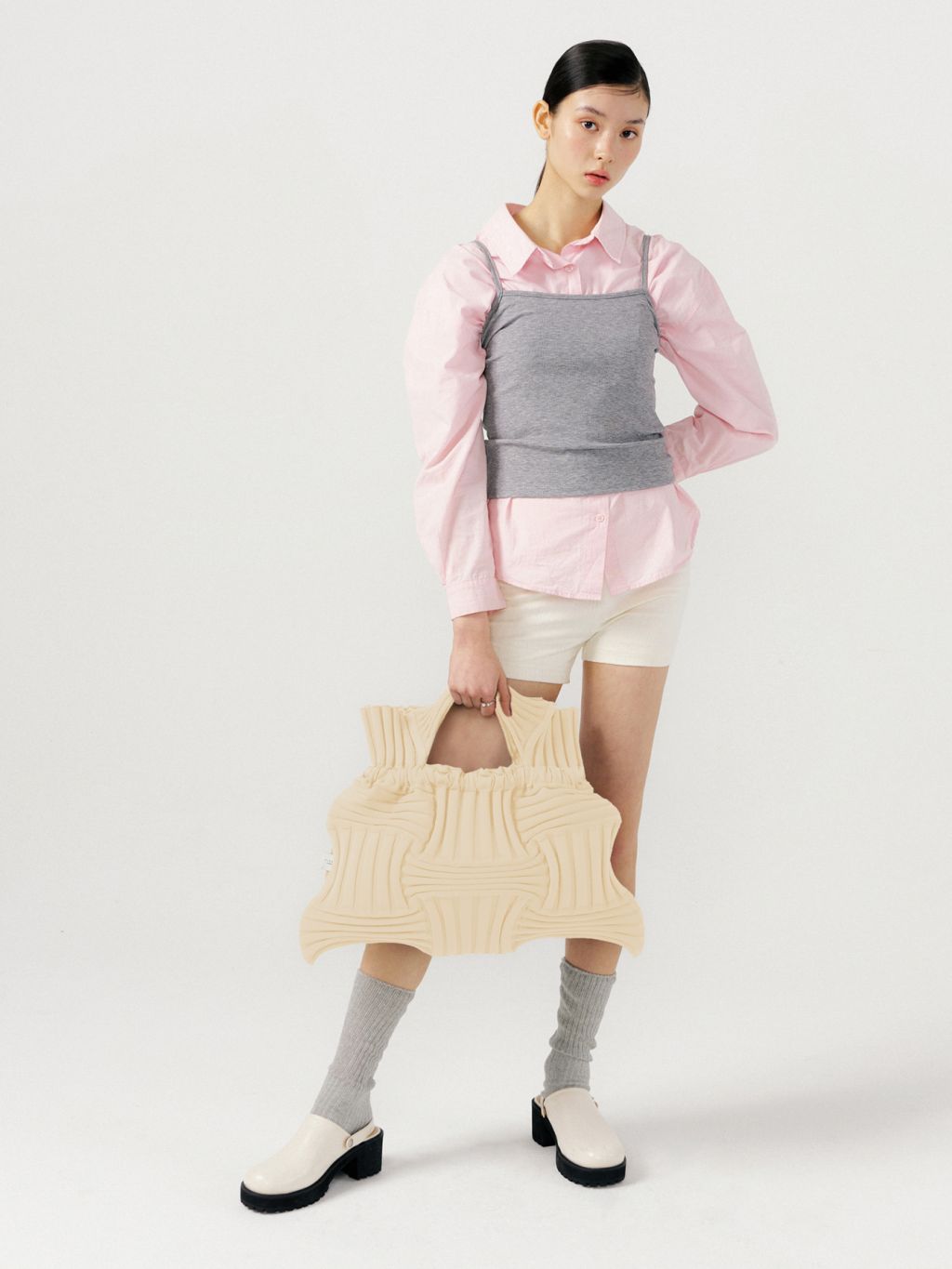 ビッグボウバッグ アイボリー : プリーツママ