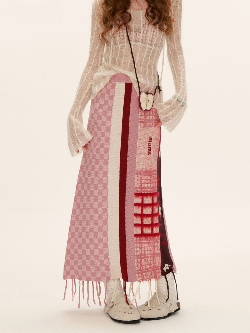 [11/28 예약배송]Patchwork Check Knit Skirt : 리디큘러스(RIDICULOUS)