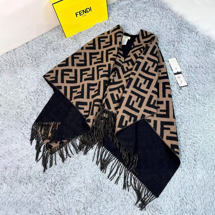 펜디 양모 로고 머플러