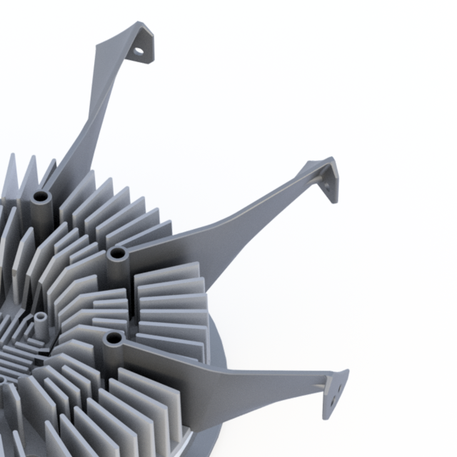 끊임없이 진화하는 남산웍스 기술력의 상징. <br/> CFD 기술로 제작된 고성능 히트싱크