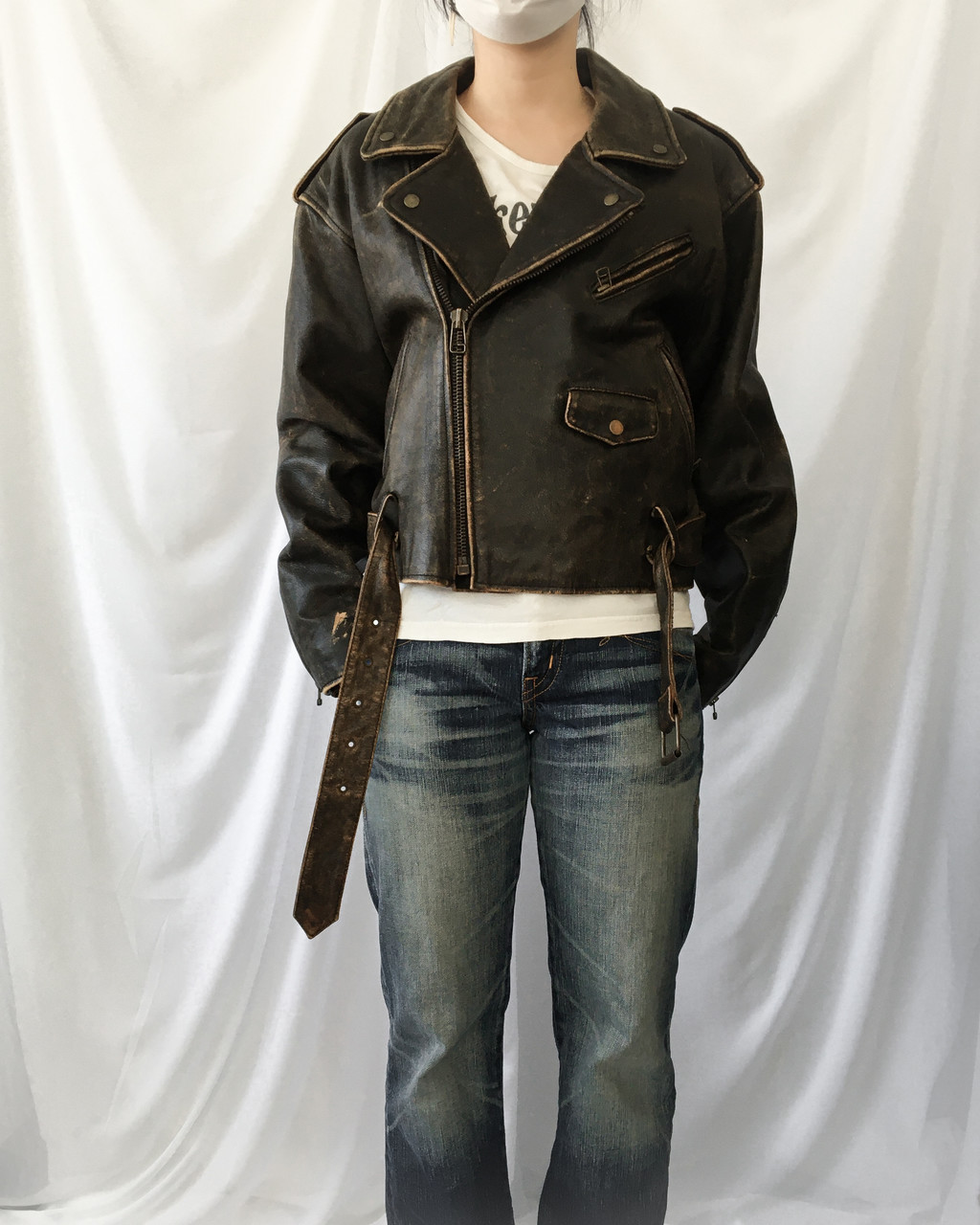 Heavy leather rider jacket : sanmountains
