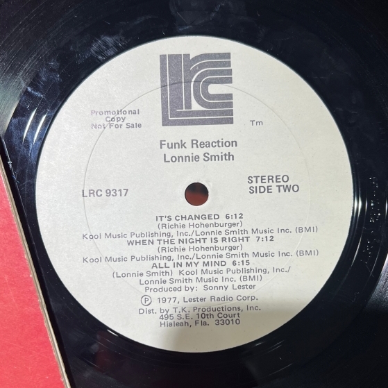 レア！ Lonnie Smith Funk Reaction LP Promo Lonnie Smith – Funk