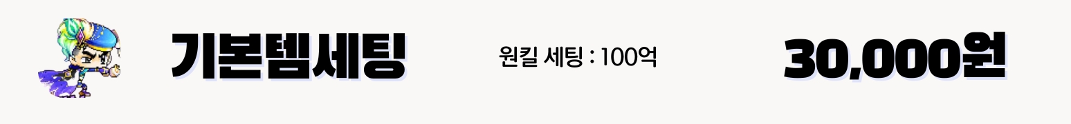 메이플대리템셋팅 100억