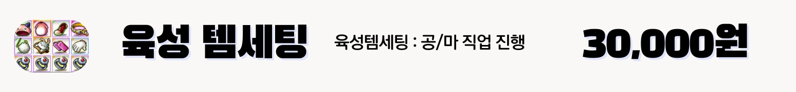 메이플 육성템 대리템셋팅