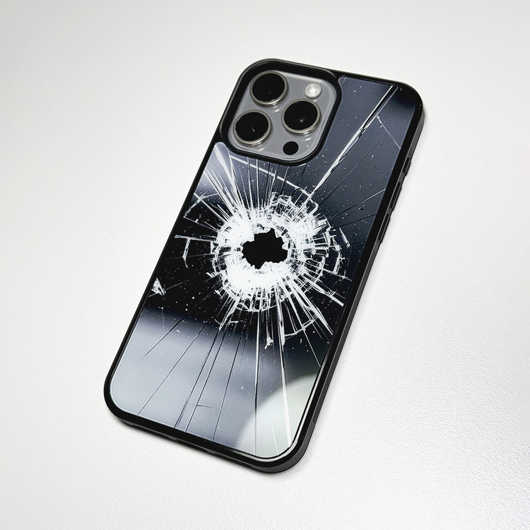 Cracked Glass Phone Case (Glass_Graphite Black)/(Magsafe) : 메모리즈바운더리