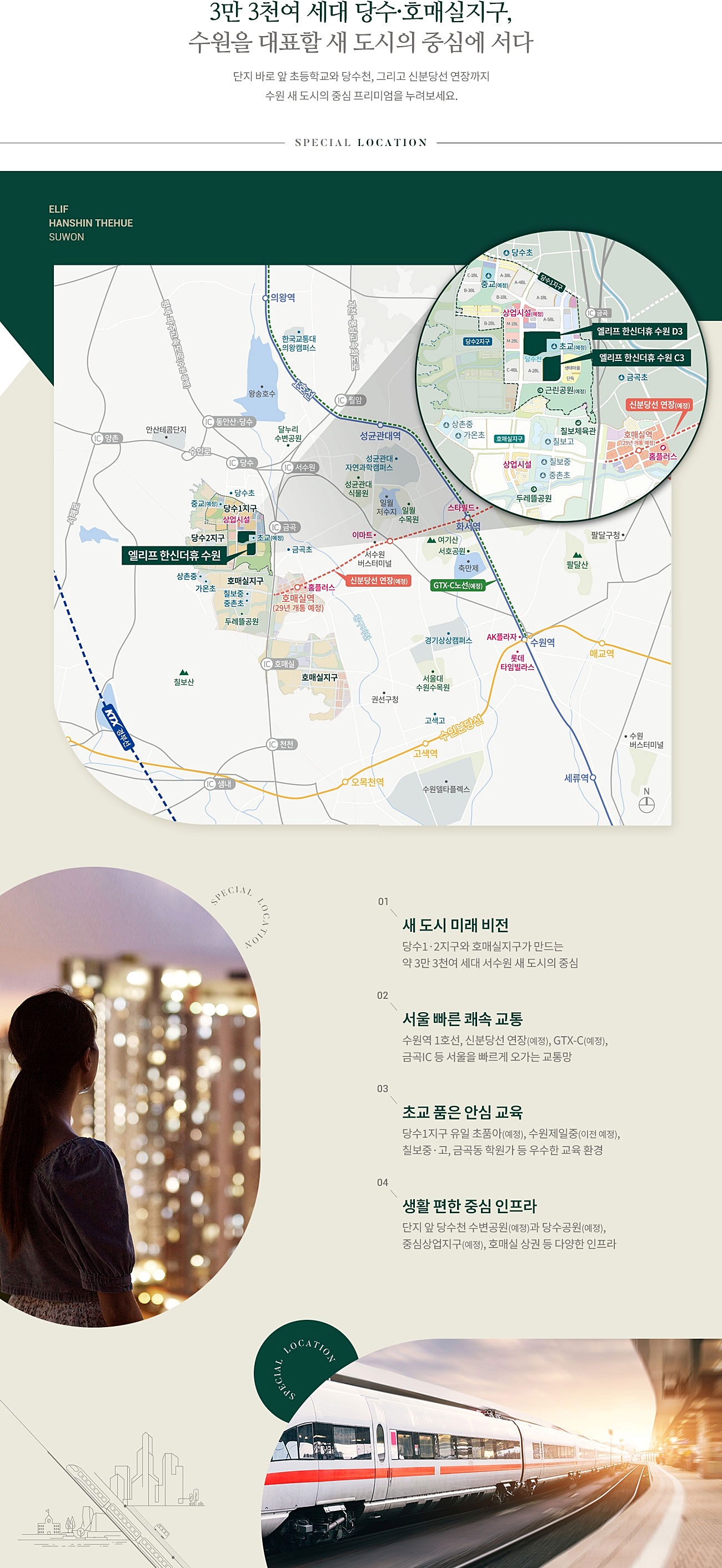 엘리프 한신더휴 수원 지도