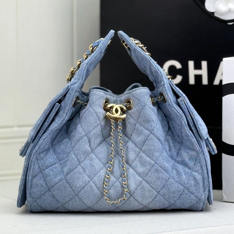 샤넬 25C 샤이니 카프스킨 호보 AS5293