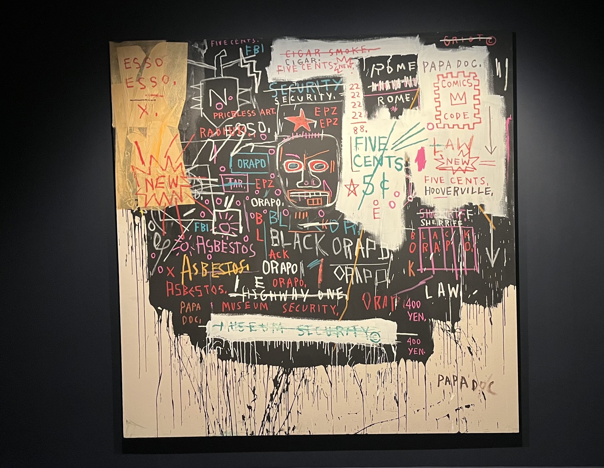 바스키아, 미술관 시큐리티(Museum Security), 1983