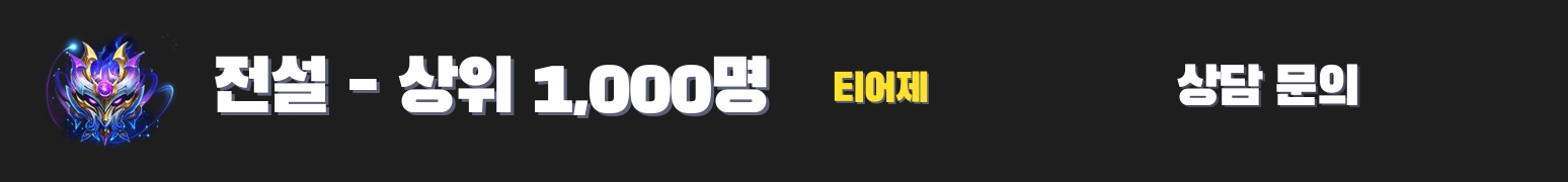 와일드리프트대리 전설티어 가격표