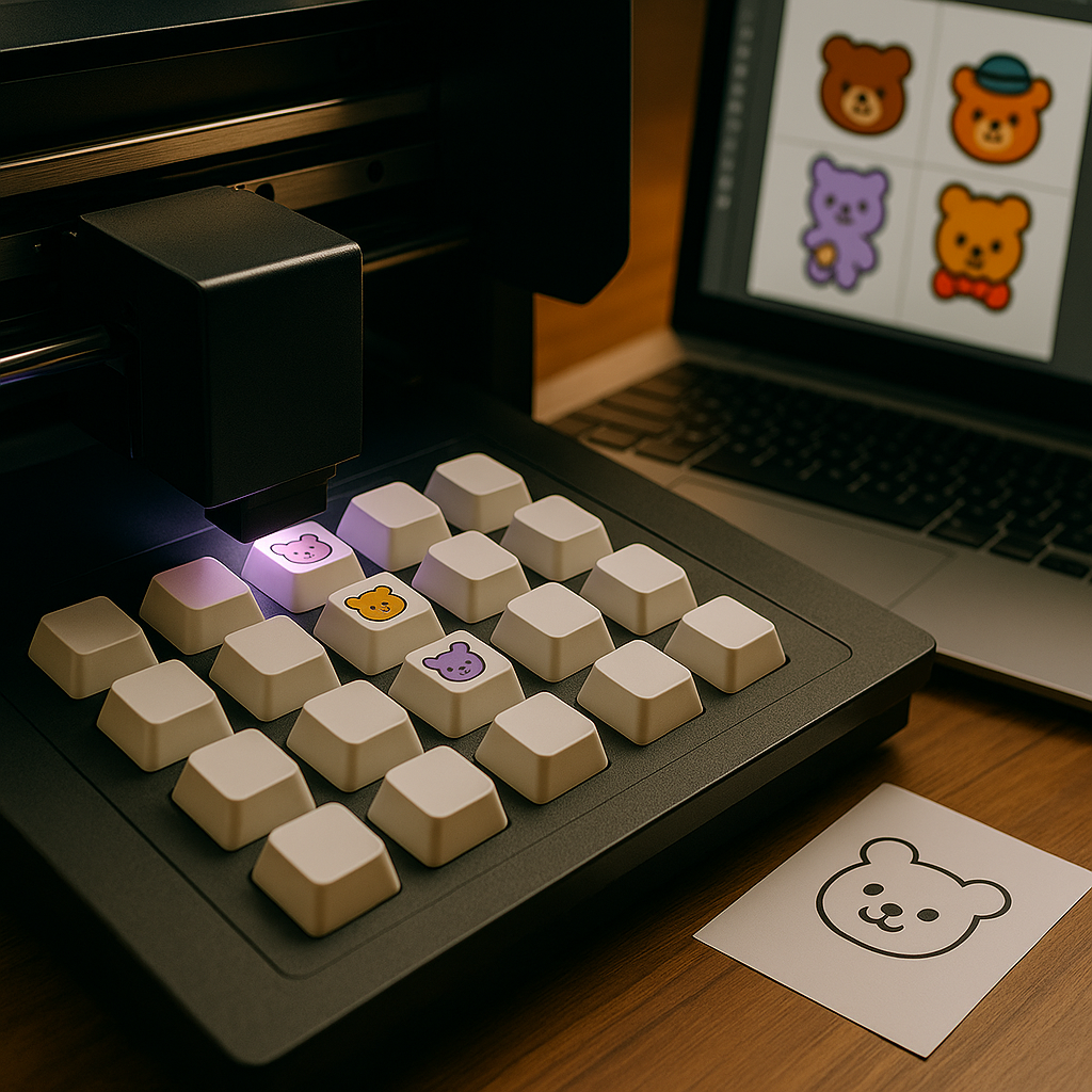 키캡 인쇄 및 도색