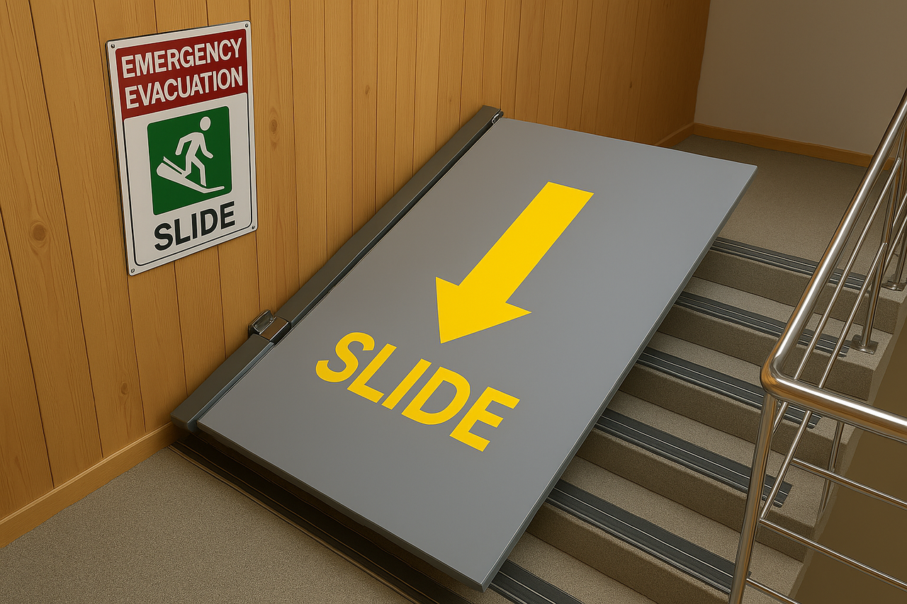 <h5>재난대피시설<br>재난취약층 비상계단대피시설</h5>