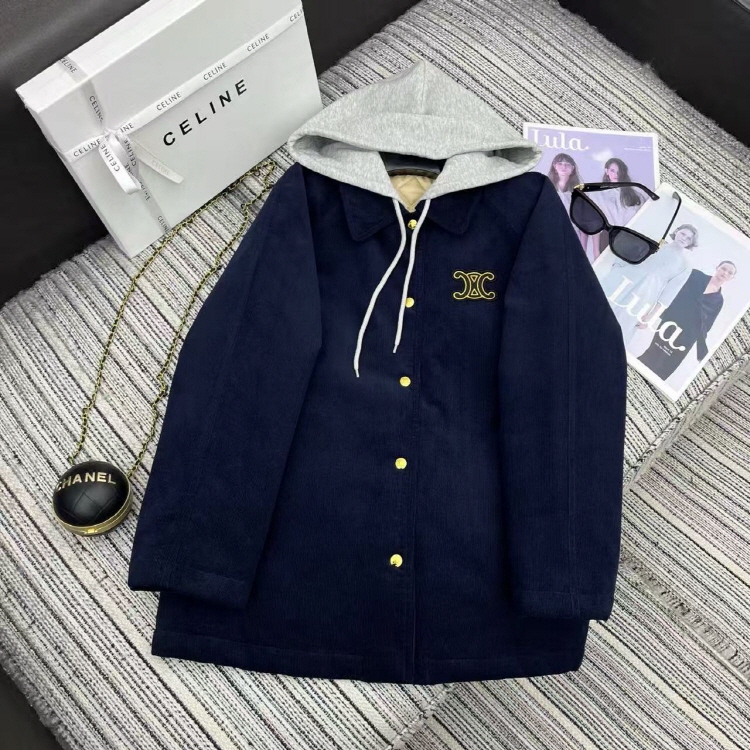 셀린느 트리옹프 카 코트 코듀로이 재킷