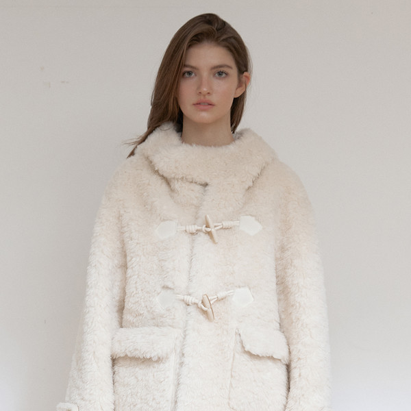 WOOL SHEARLING HOODIE MUSTANG (IVORY) : 아수라 (ASURA)