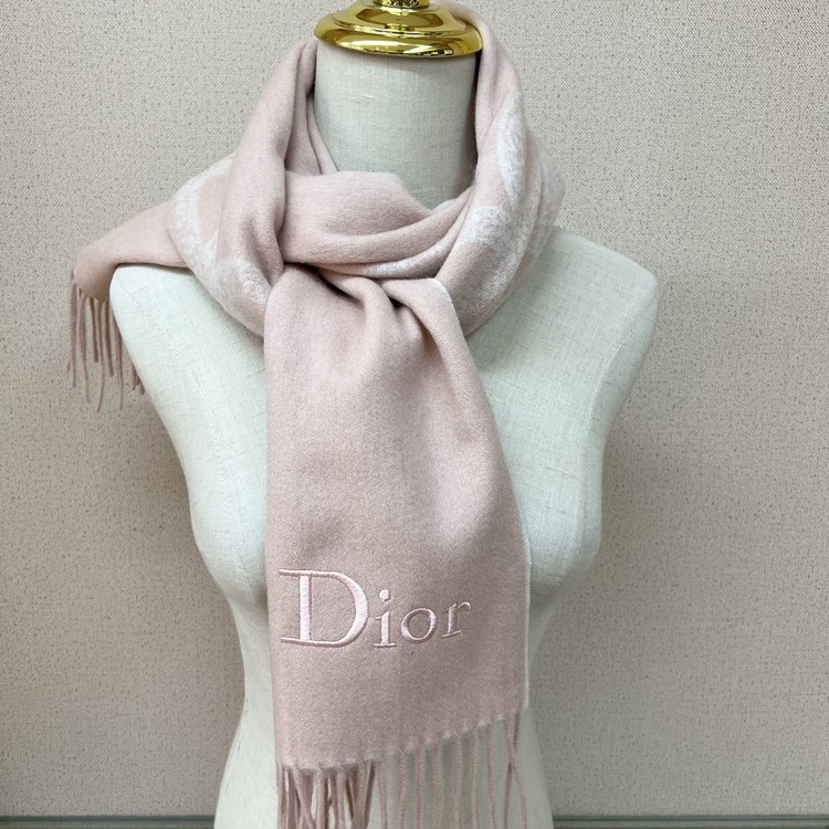 디올 로고 캐시미어 100% 머플러