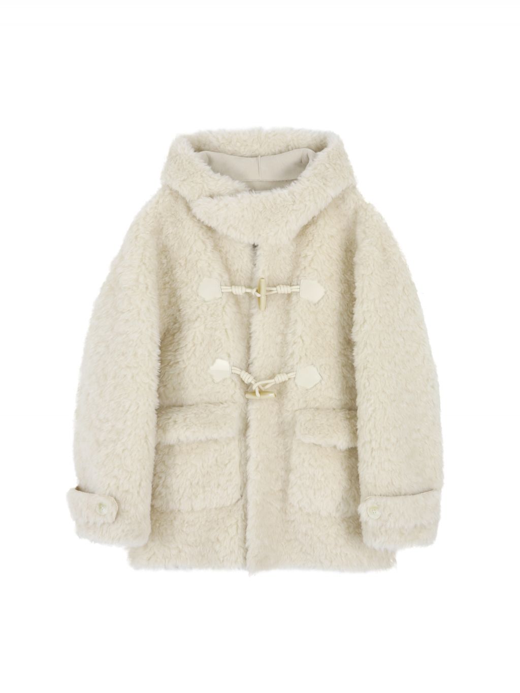WOOL SHEARLING HOODIE MUSTANG (IVORY) : 아수라 (ASURA)