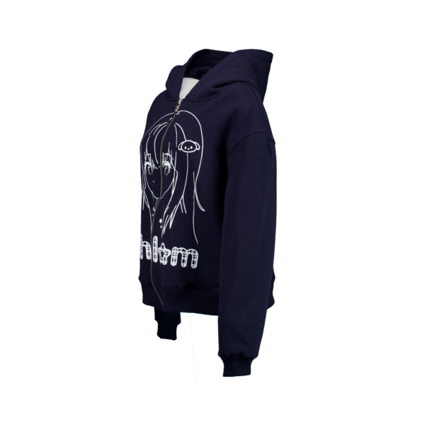 GOTTI ZIP-UP HOODIE NAVY : SHALOM