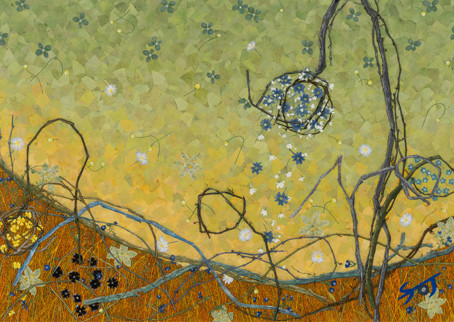 Gaze into 24-6, 72×52cm, Plant,ivy 