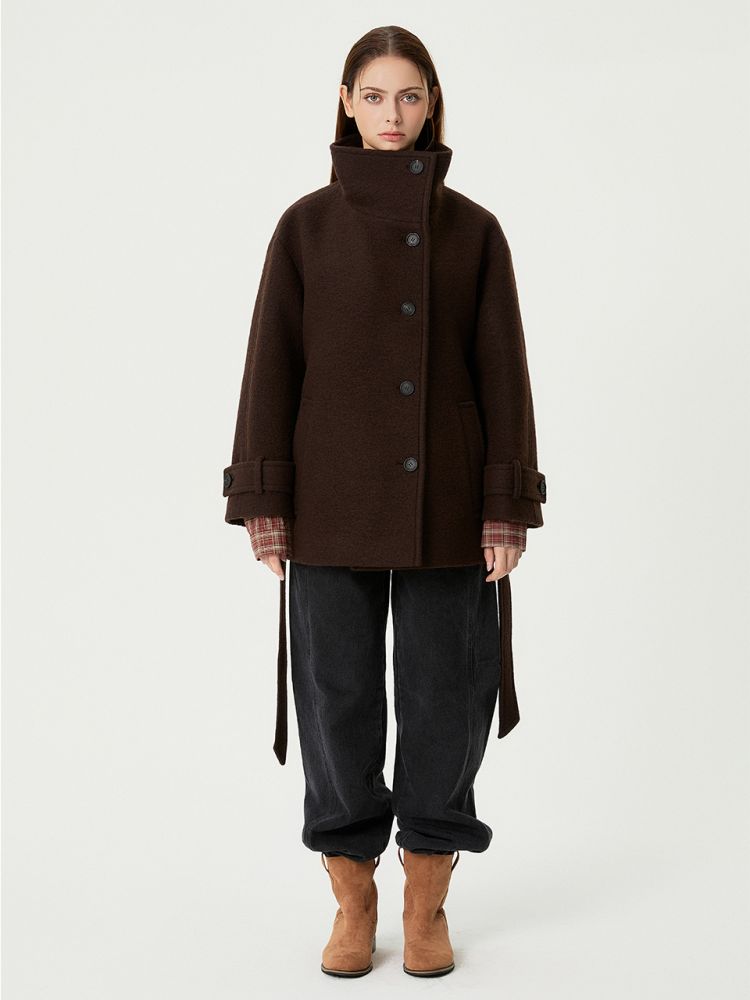 ジャケット・アウター tannat Boucle half coat tannat Boucle half coat TANNAT | 타낫 Tanat Black Half Coat on