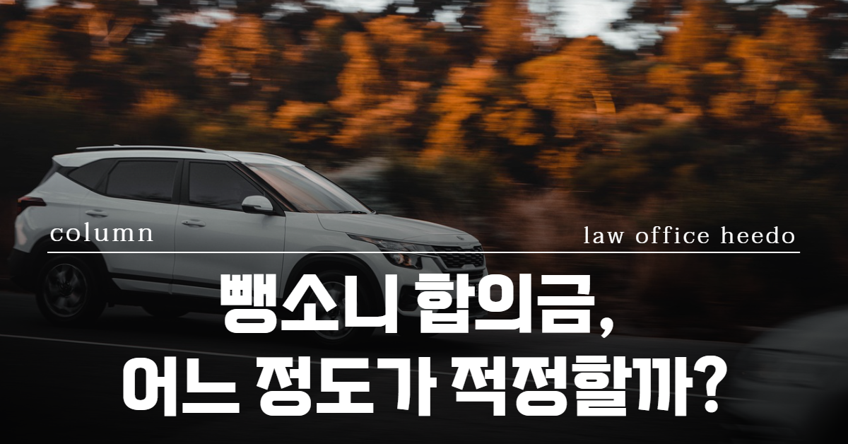 뺑소니 합의금, 뺑소니 합의금 얼마, 뺑소니 적정합의금, 법률사무소 희도