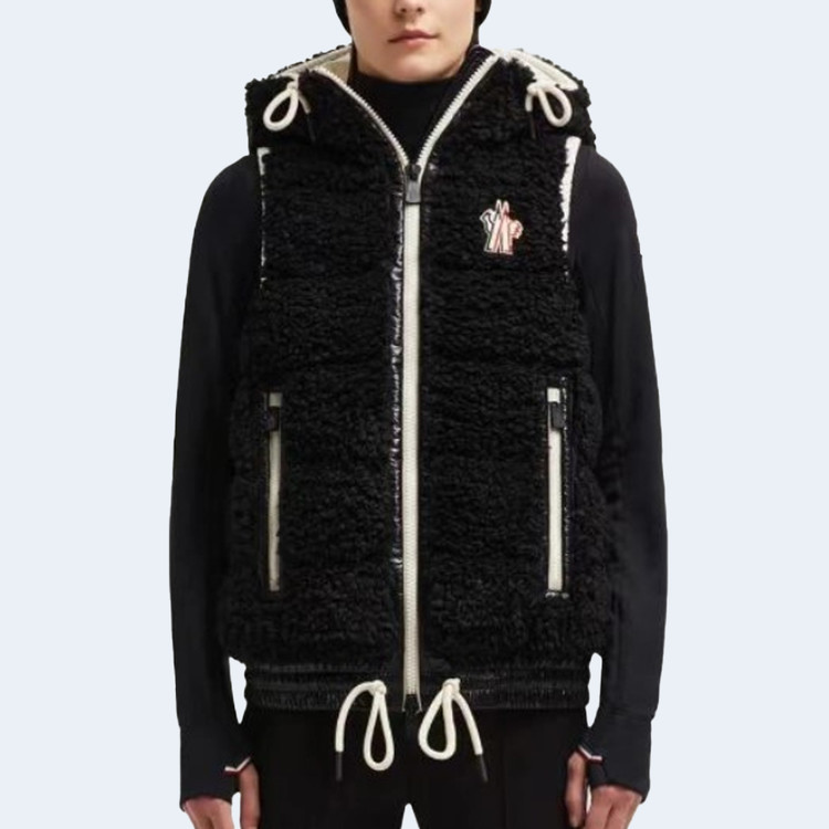 몽클레어 테디 패디드 조끼 블랙