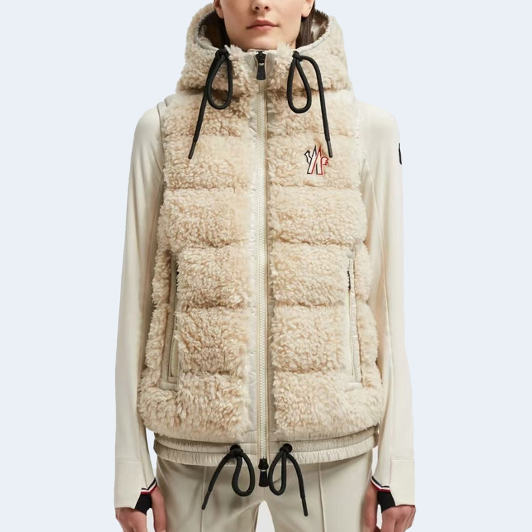 몽클레어 테디 패디드 조끼 베이지