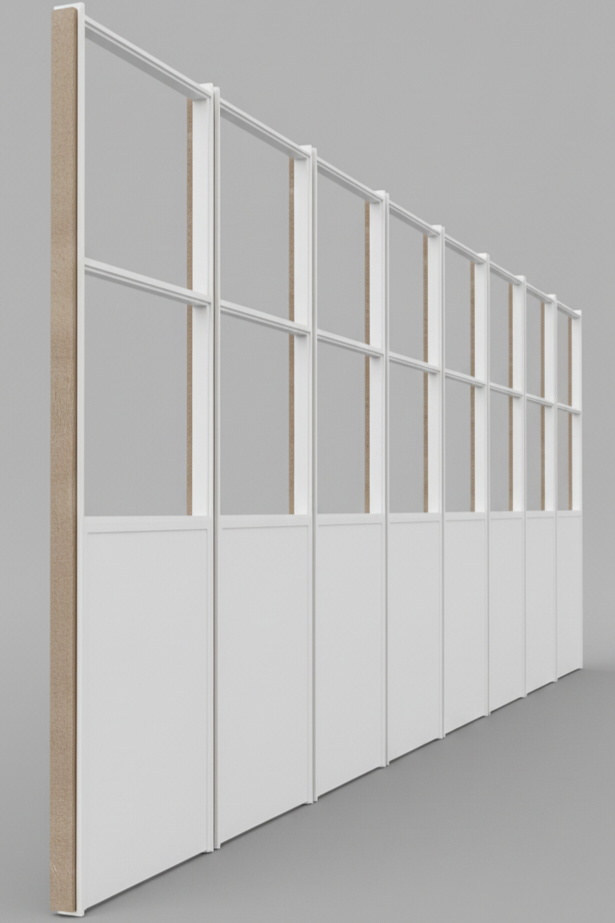 2단유리칸막이(화이트) 하단판넬 H:800