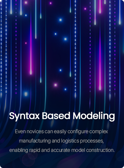 Even novices can easily represent complex manufacturing and logistics processes, enabling rapid and accurate model construction.